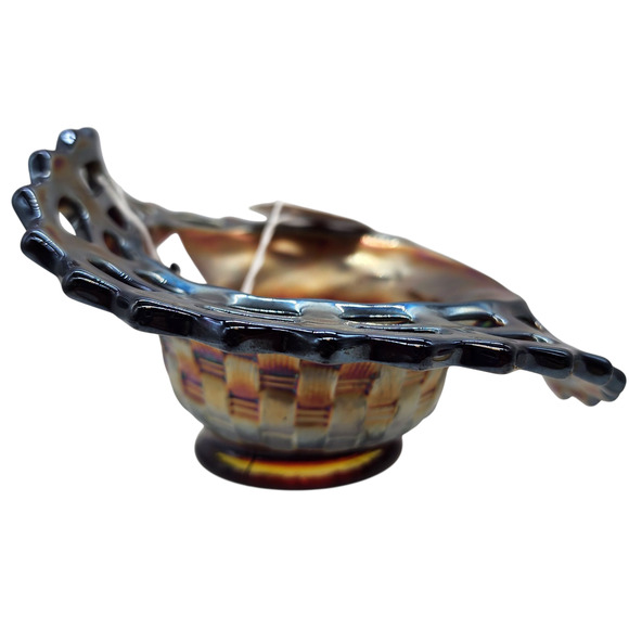 Vintage Fenton Red Open Edge Two Row JIP Hat Jack In Pulpit - Picture 5 of 7